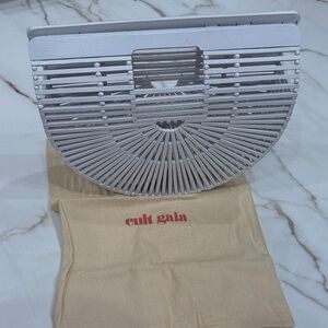 Cult Gaia White Bamboo Ark Bag
